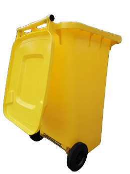 Контейнер для ТПВ об'ємом 240 літрів WEBER, колір жовтий